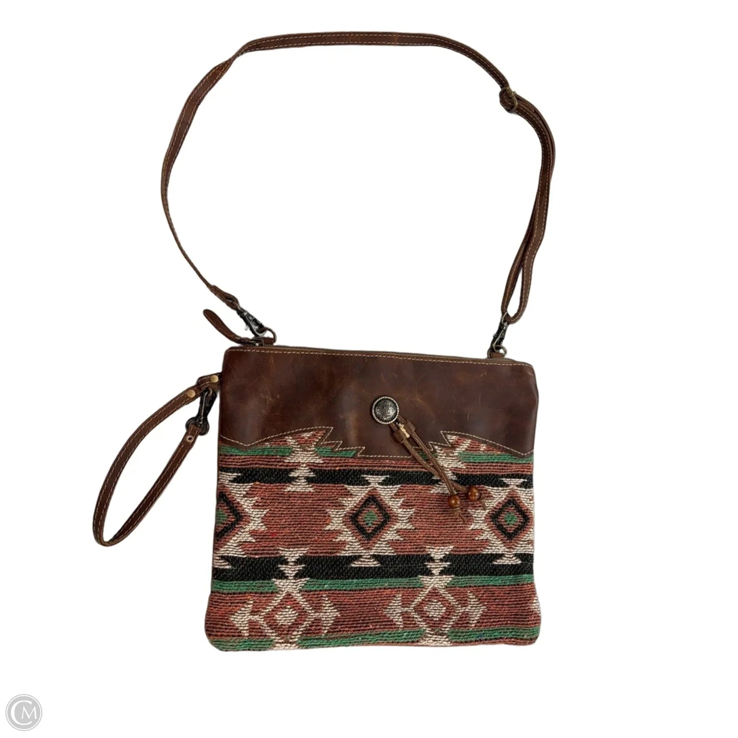 Crossbody Leather By Myra, Size: Medium