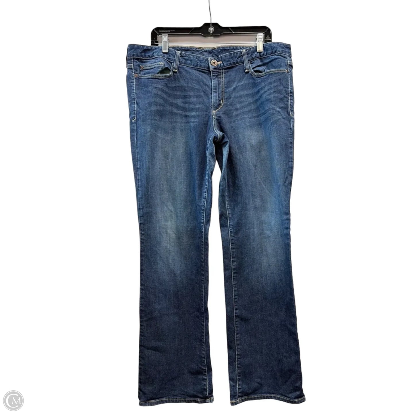 Jeans Flared By Eddie Bauer In Blue Denim, Size: 16