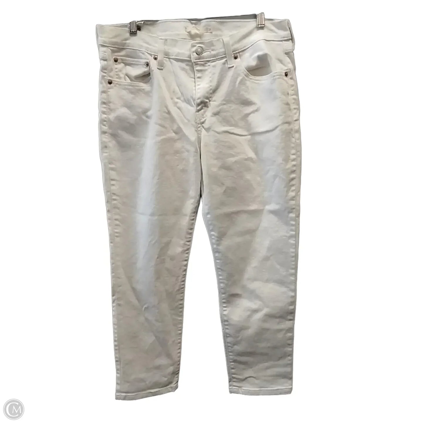 Jeans Boyfriend By Levis In White, Size: 12