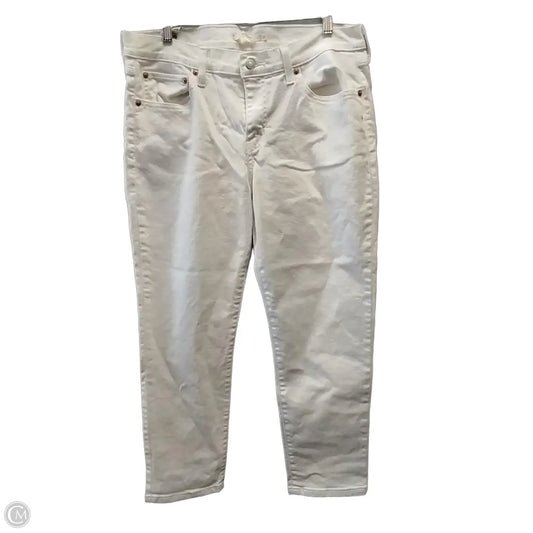 Jeans Boyfriend By Levis In White, Size: 12