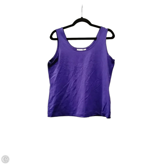 Top Sleeveless Basic By Chicos In Purple, Size: L
