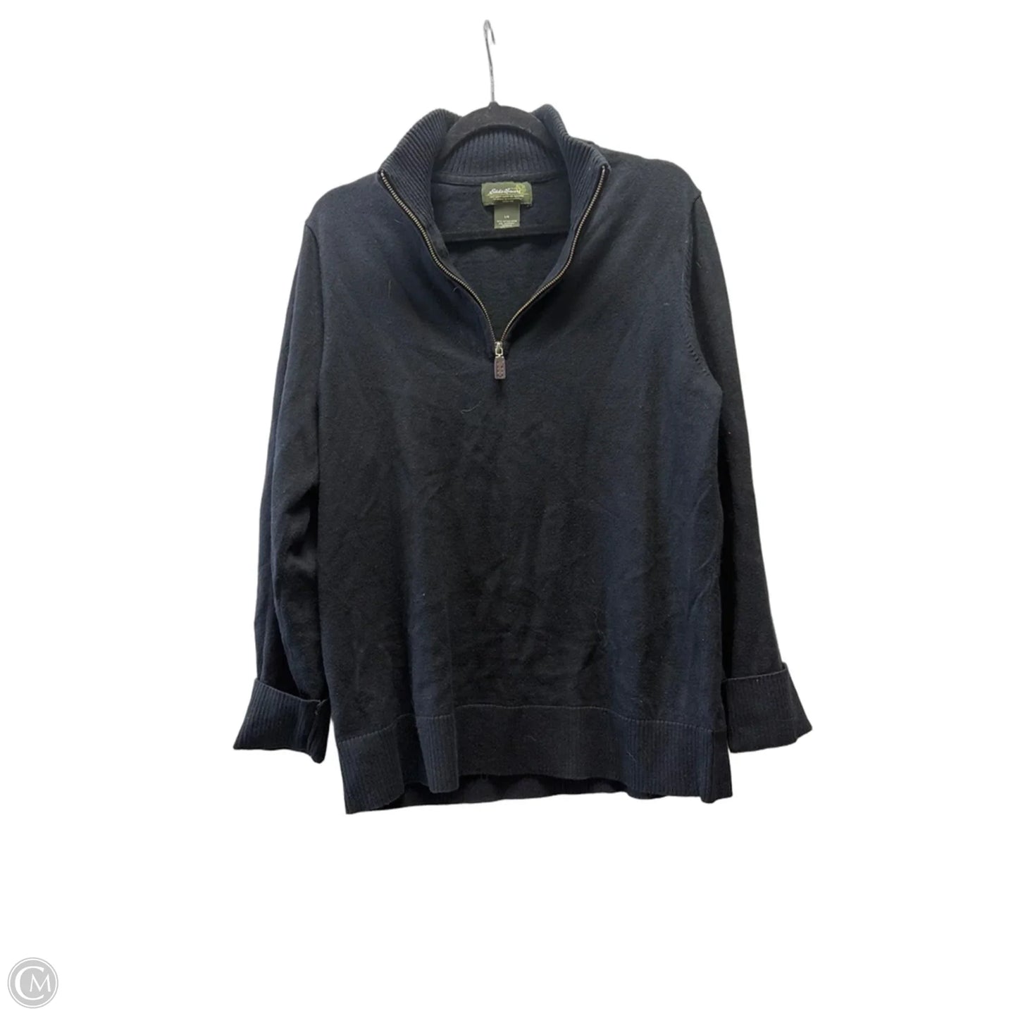 Sweater By Eddie Bauer In Black, Size: L