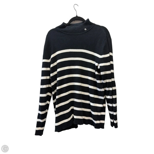 Sweater By Lauren By Ralph Lauren In Striped Pattern, Size: 3x