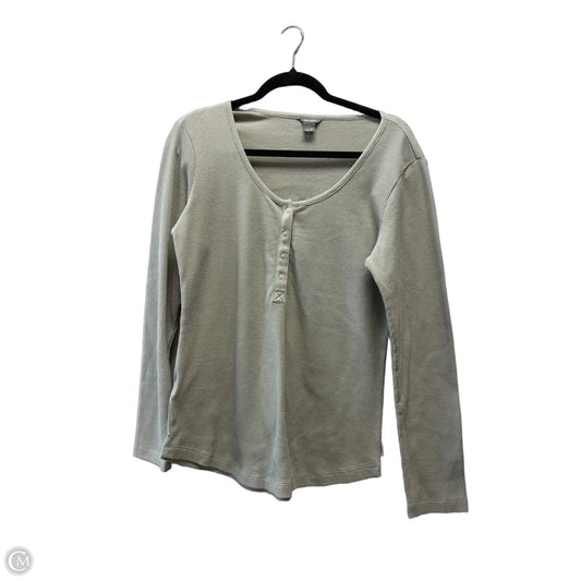 Top Long Sleeve Basic By Eddie Bauer In Green, Size: M