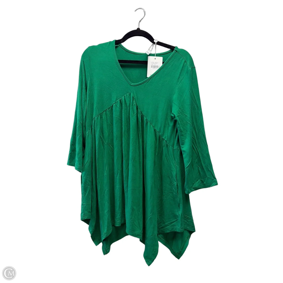 Blouse Long Sleeve By White Mark In Green, Size: M