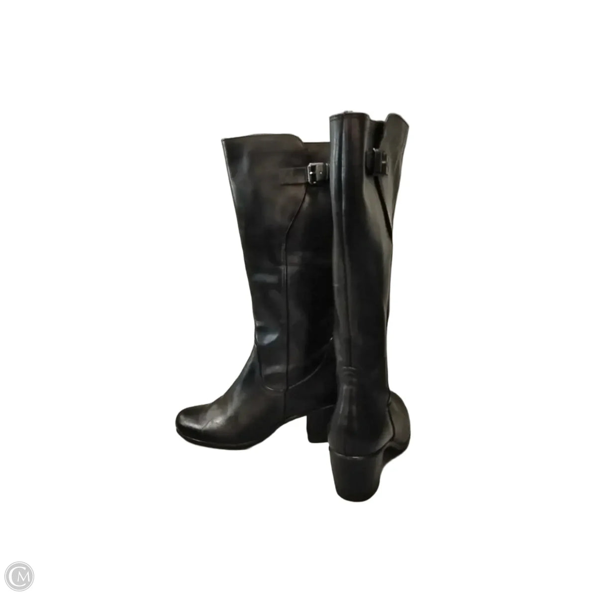 Boots Ankle Flats By Ecco In Black, Size: 10.5