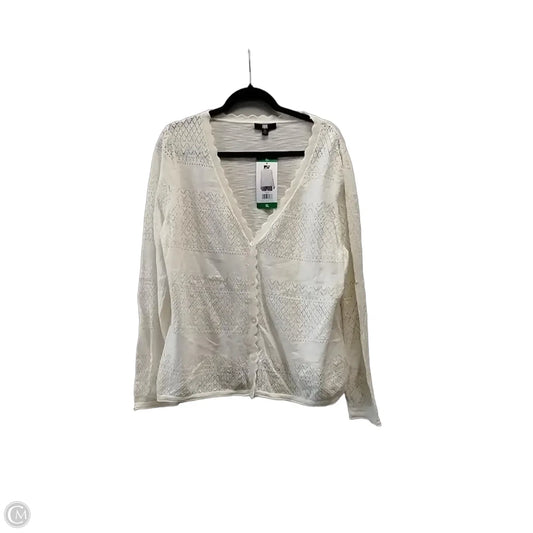 Cardigan Designer By Frye In Ivory, Size: Xl