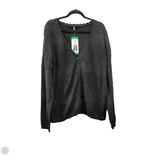 Cardigan Designer By Frye In Black, Size: Xl