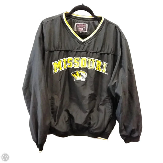 Athletic Top Long Sleeve Crewneck By Colosseum In Black & Yellow, Size: M