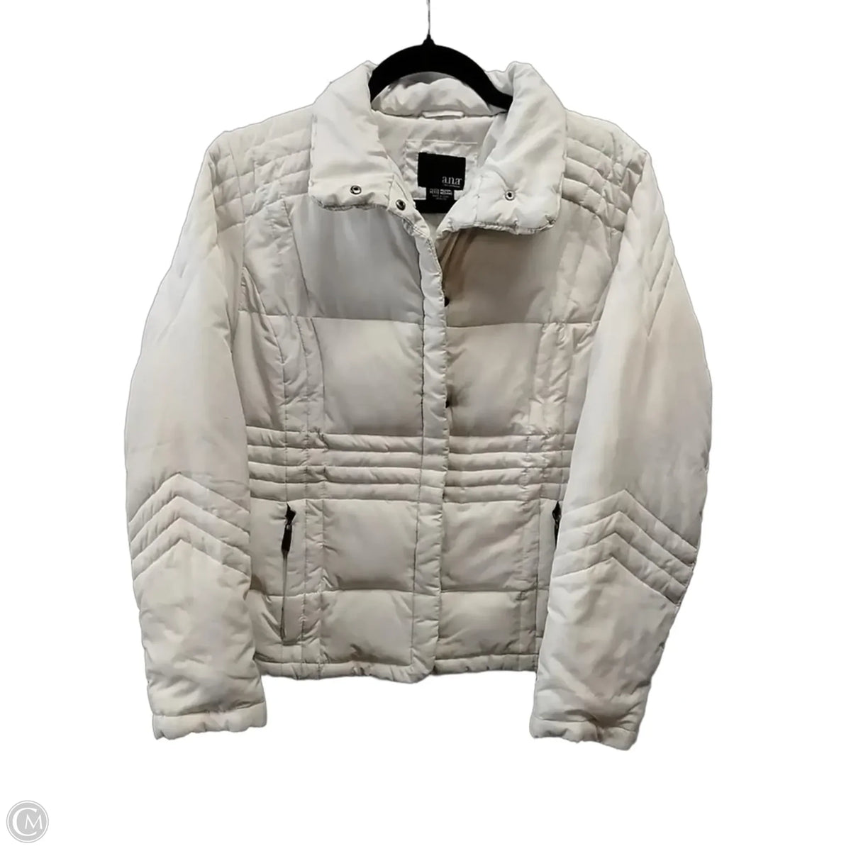 Jacket Puffer & Quilted By Ana In White, Size: Mp