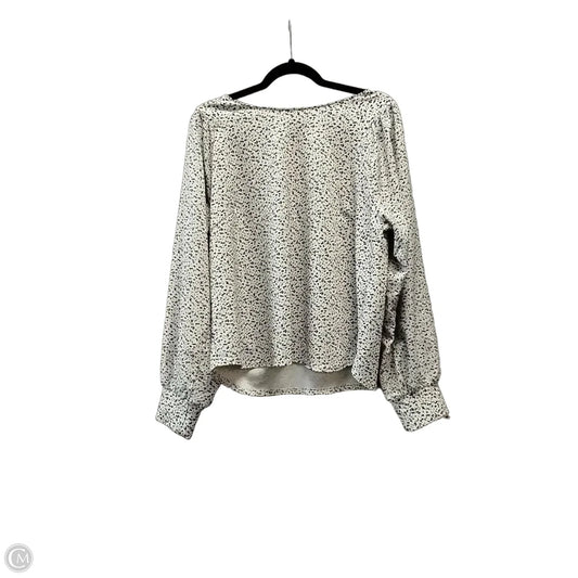 Blouse Long Sleeve By Melloday In White, Size: L