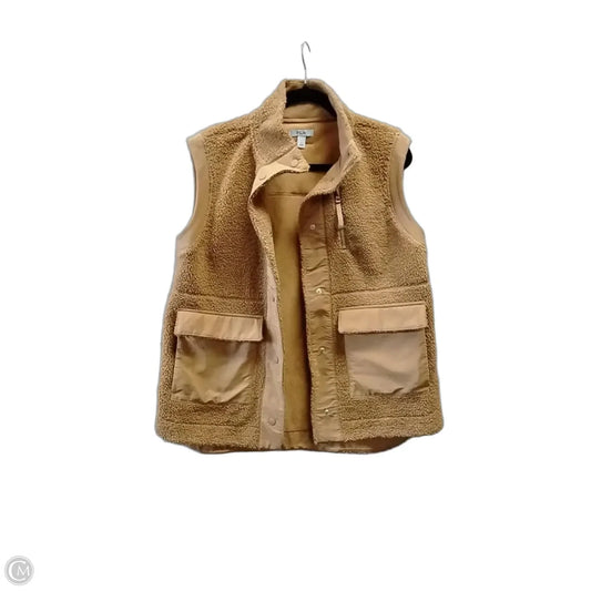 Vest Faux Fur & Sherpa By Flx In Tan, Size: S