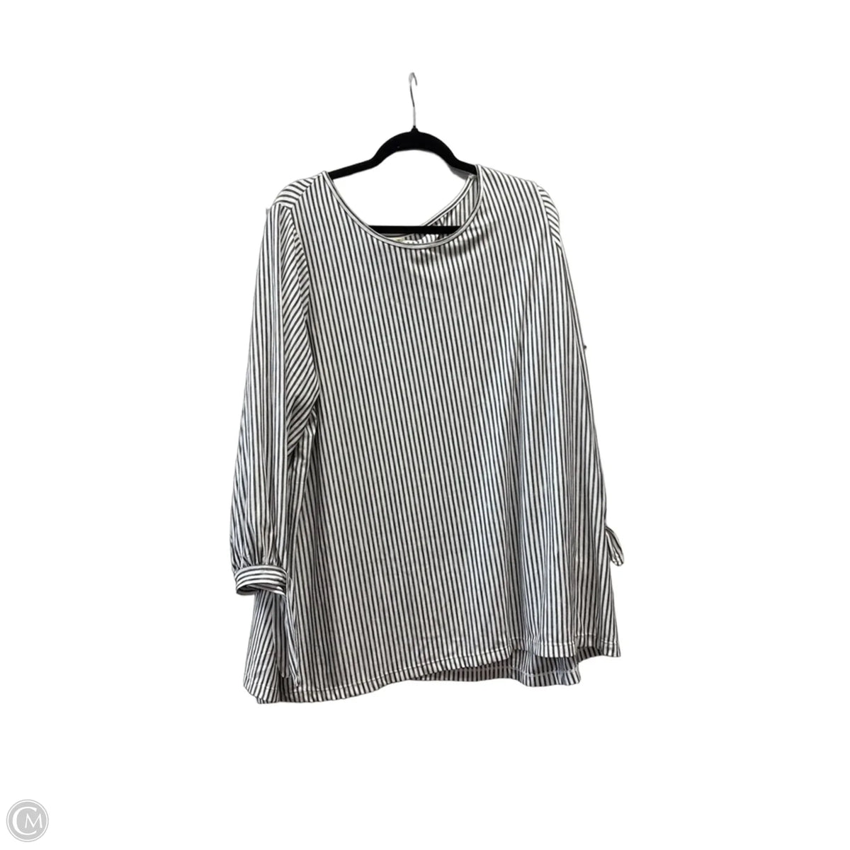 Top Long Sleeve By Max Studio In Striped Pattern, Size: 3x