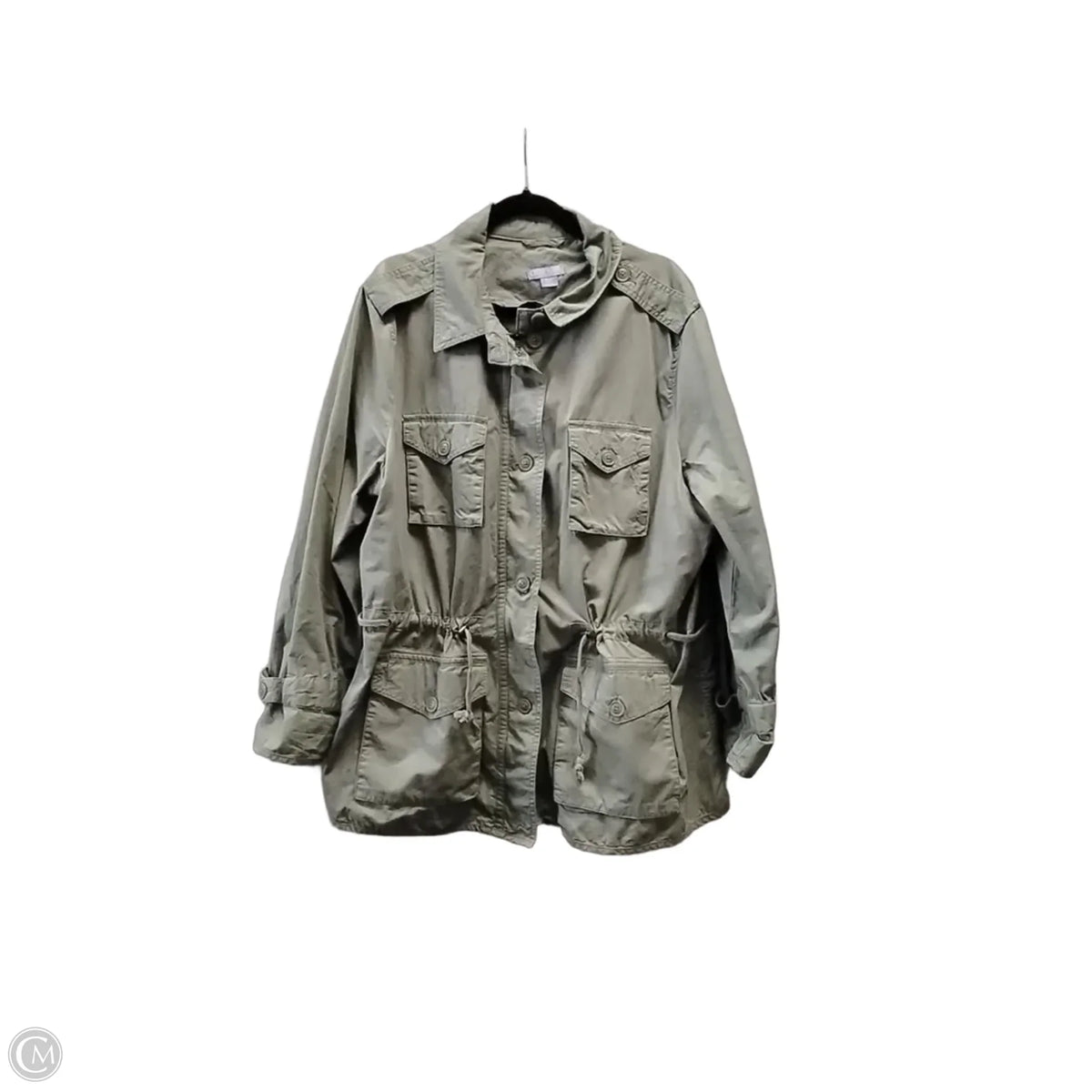Jacket Utility By Laura Scott In Green, Size: 2x