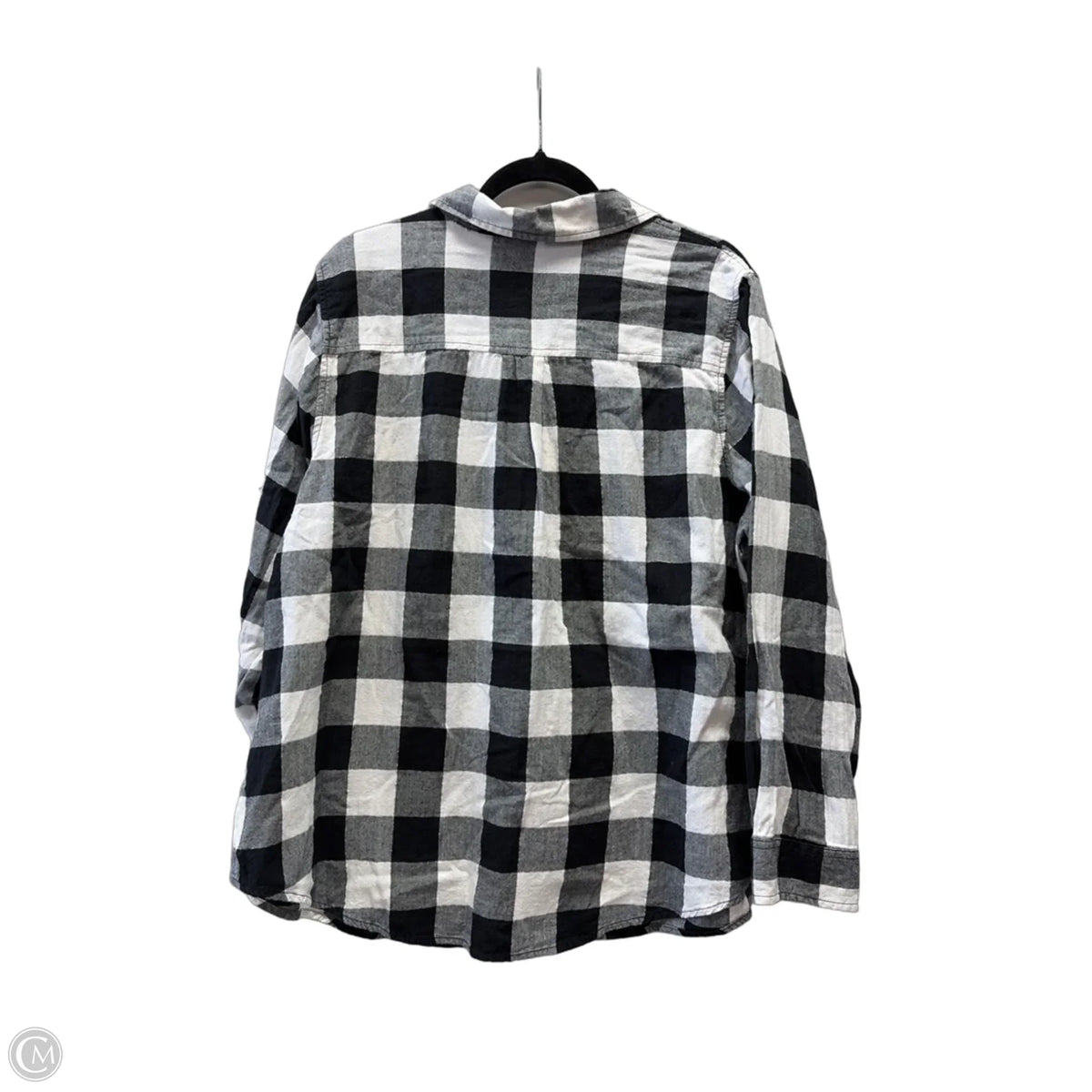 Top Long Sleeve By St Johns Bay In Checkered Pattern, Size: 2x
