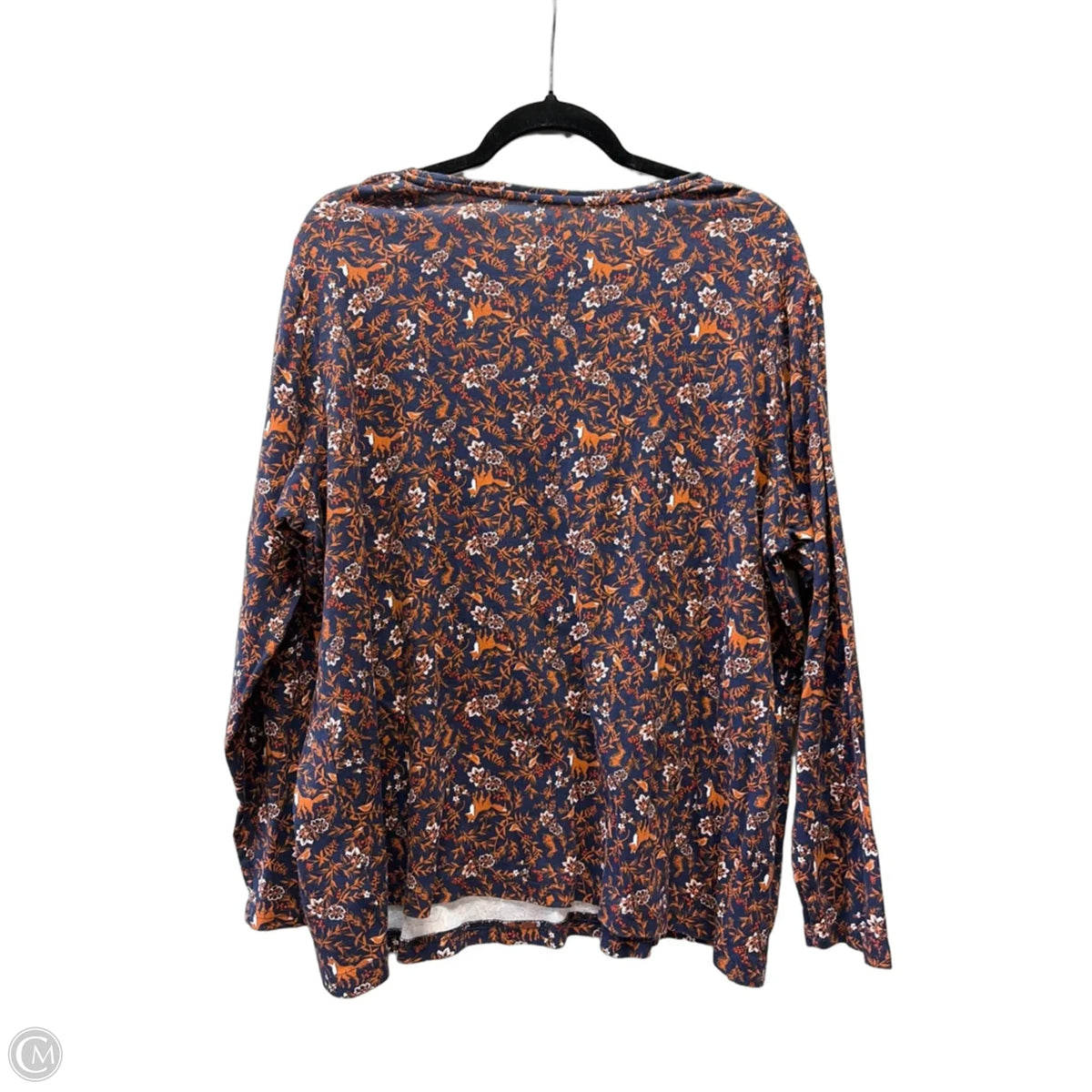 Top Long Sleeve Basic By Croft And Barrow In Animal Print, Size: 2x