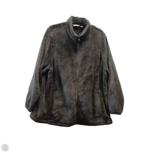 Jacket Fleece By Lands End In Black, Size: 2x