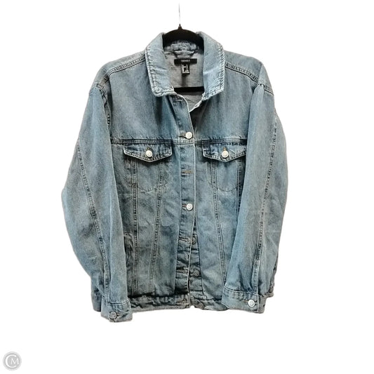 Jacket Denim By Forever 21 In Blue Denim, Size: L