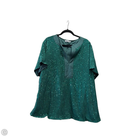 Top Short Sleeve By Cmf In Green, Size: 3x