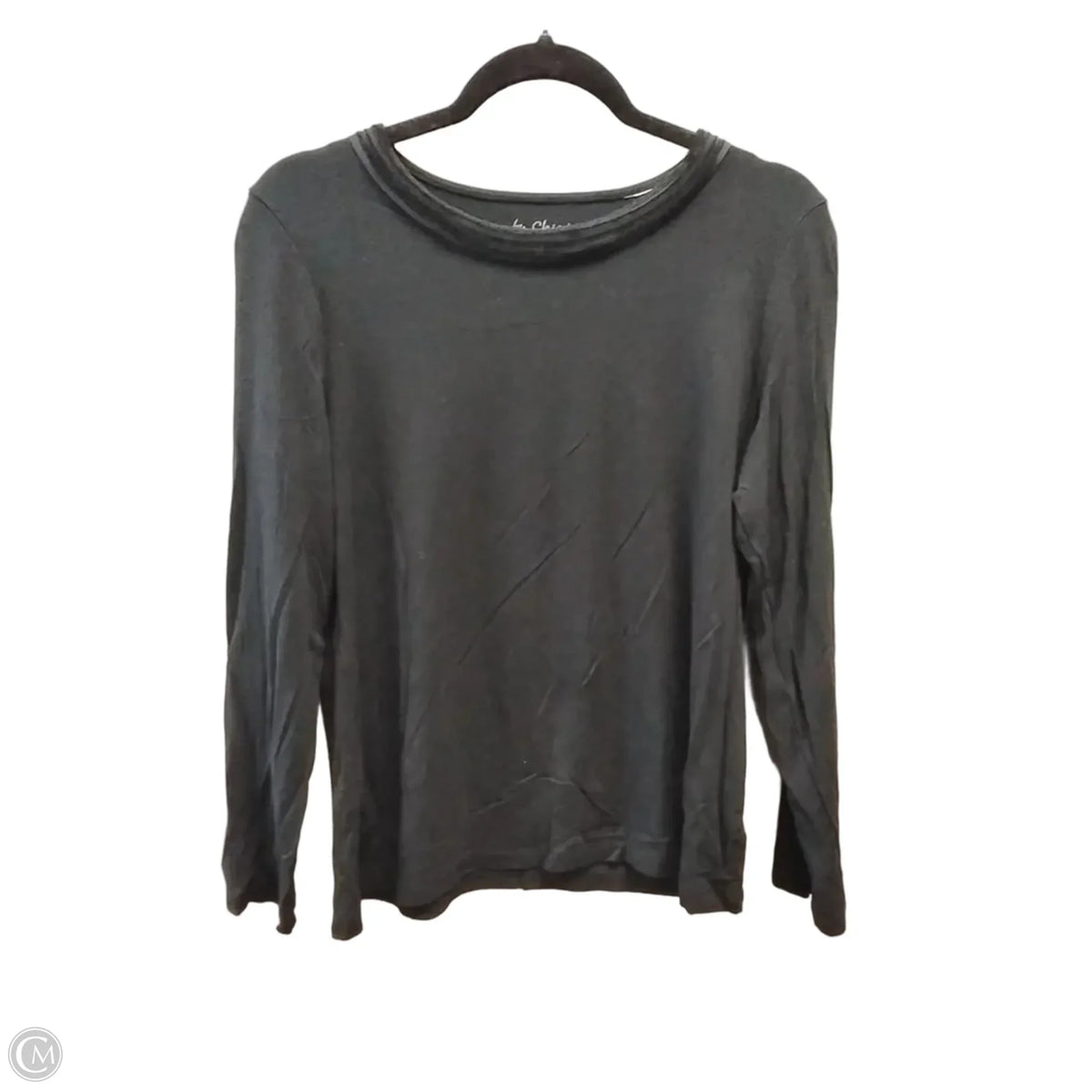 Top Long Sleeve Basic By Chicos In Black, Size: M
