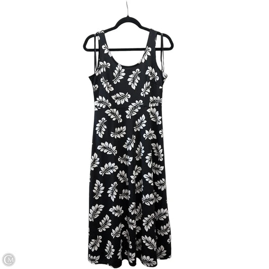 Dress Casual Midi By Talbots In Black & White, Size: 6p