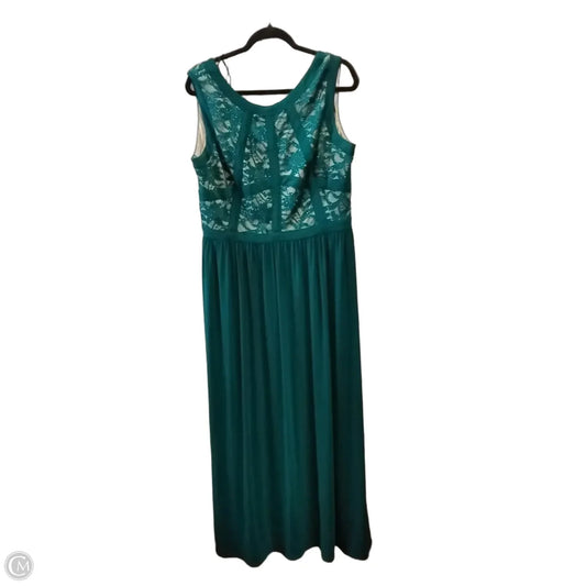 Dress Casual Maxi By R And M Richards In Green, Size: 16