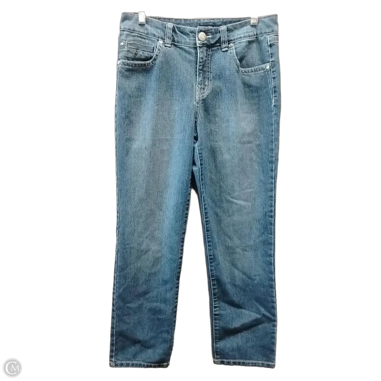 Jeans Straight By Bandolino In Blue Denim, Size: 8
