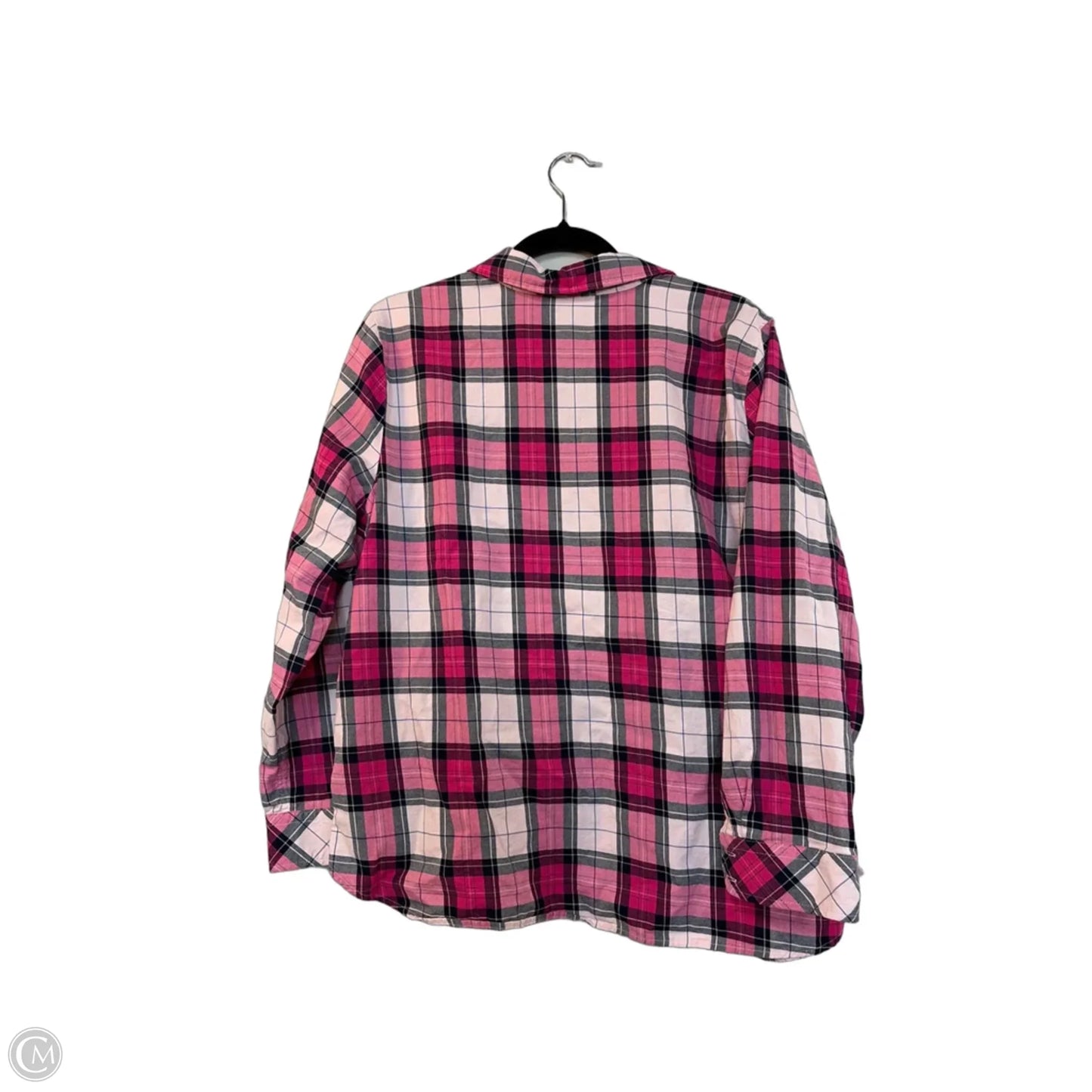 Top Long Sleeve By Talbots In Plaid Pattern, Size: Xlp