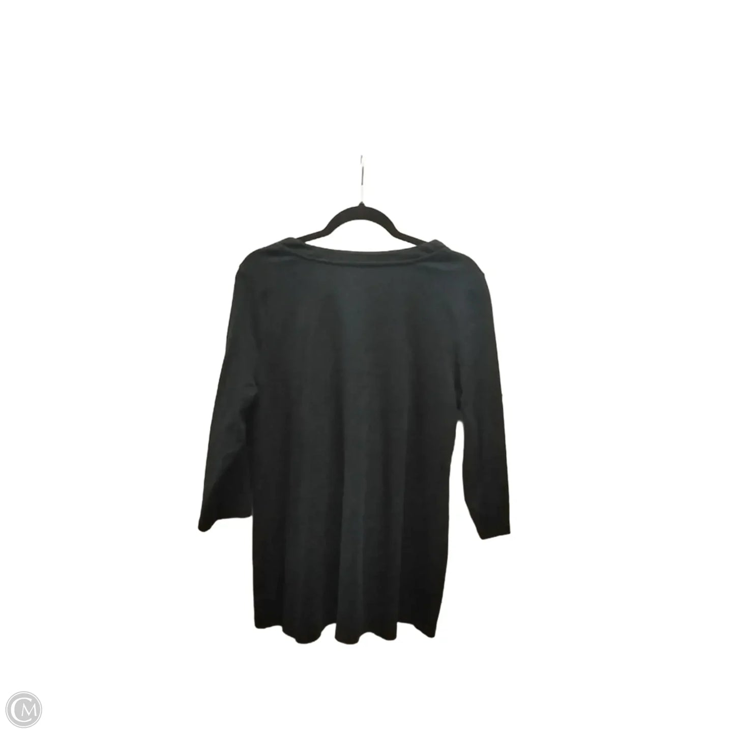 Top Long Sleeve By Isaac Mizrahi Live Qvc In Black, Size: L