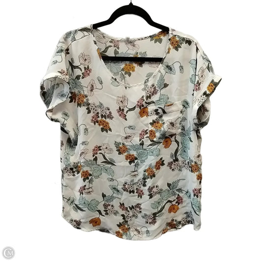 Blouse Short Sleeve By Maurices In Floral Print, Size: M