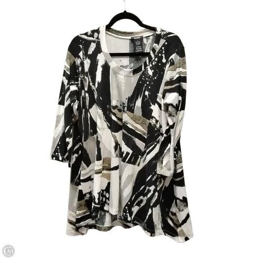 Blouse Long Sleeve By Premise In Geometric Pattern, Size: L