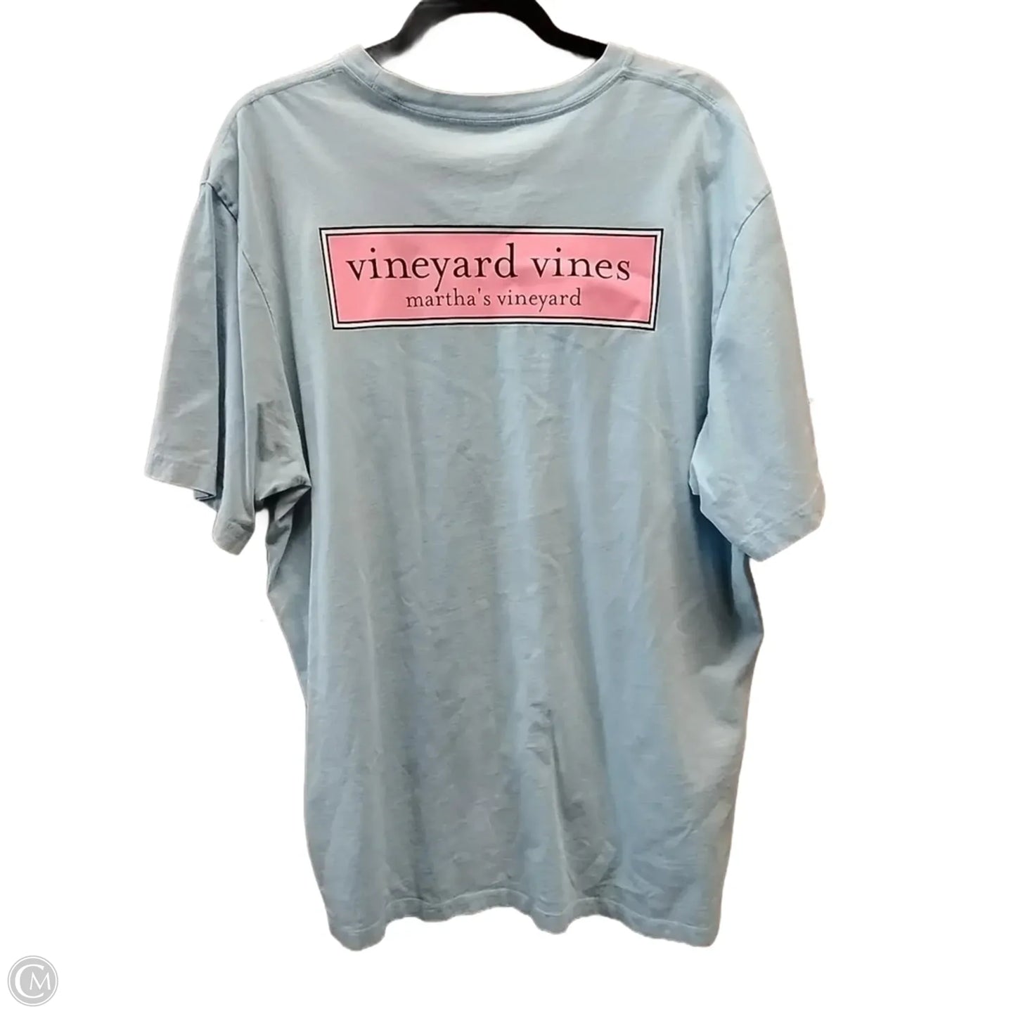 Top Short Sleeve By Vineyard Vines In Aqua, Size: Xl