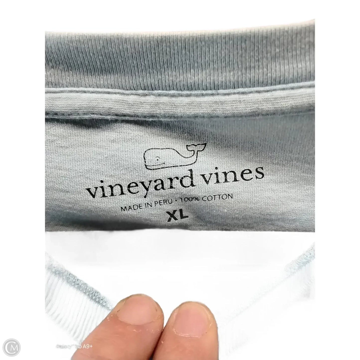 Top Short Sleeve By Vineyard Vines In Aqua, Size: Xl