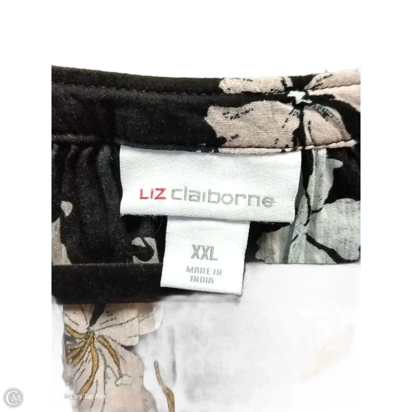 Blouse Sleeveless By Liz Claiborne In Floral Print, Size: Xxl