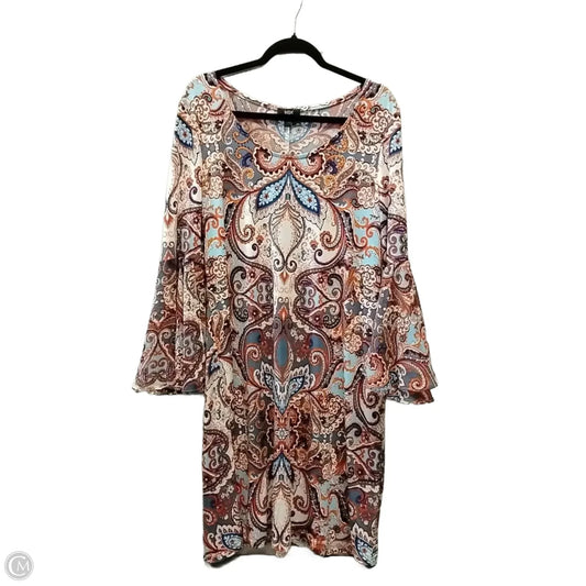 Dress Casual Midi By Msk In Paisley Print, Size: Xl