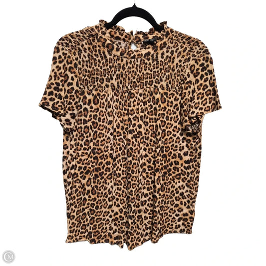 Blouse Short Sleeve By Torrid In Animal Print, Size: M