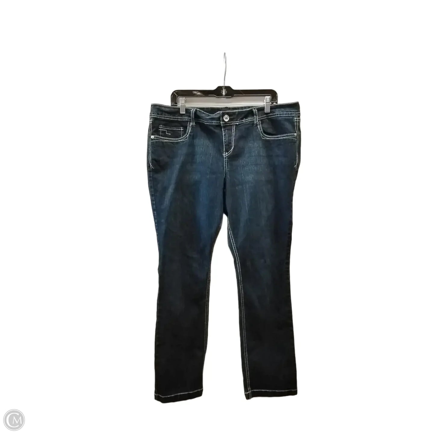 Jeans Straight By Ymi In Blue Denim, Size: 18