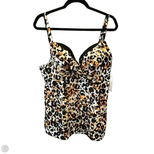 Swimsuit Top By Clothes Mentor In Animal Print, Size: 18