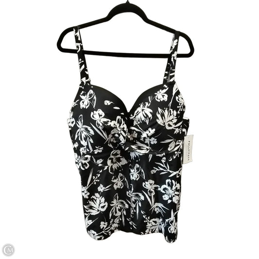 Swimsuit Top By Clothes Mentor In Floral Print, Size: 24