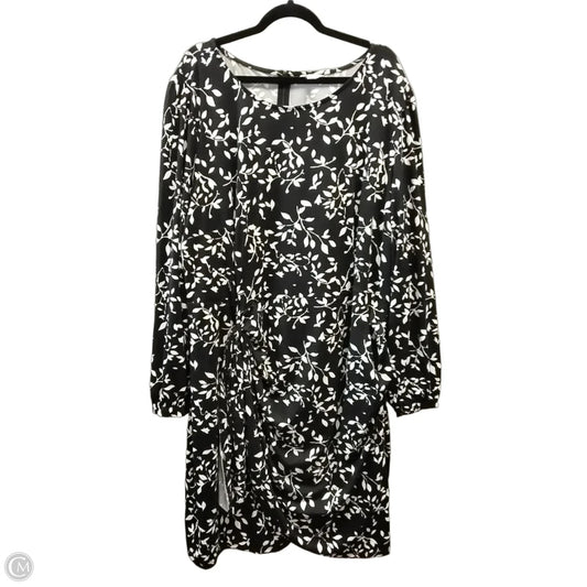Dress Casual Midi By Cato In Black & White, Size: 4x
