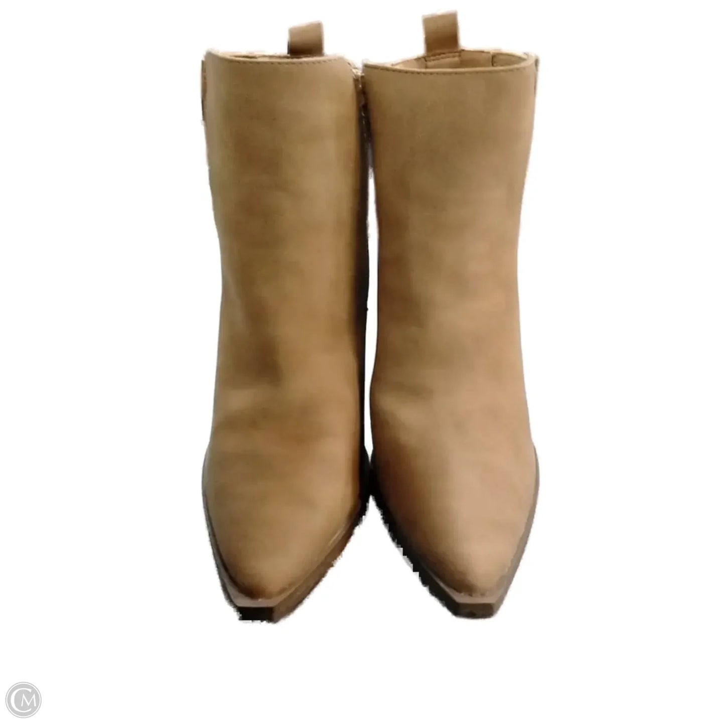 Boots Ankle Heels By Clothes Mentor In Tan, Size: 7.5