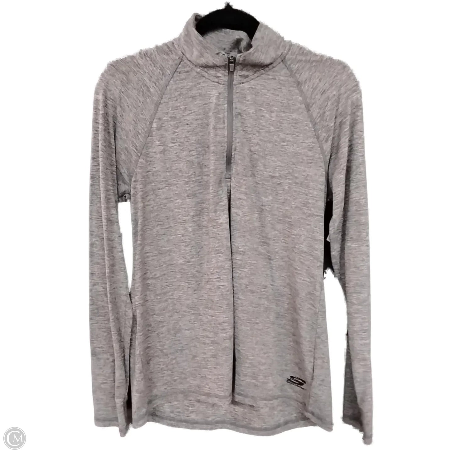 Athletic Sweatshirt Collar By Skechers In Grey, Size: L