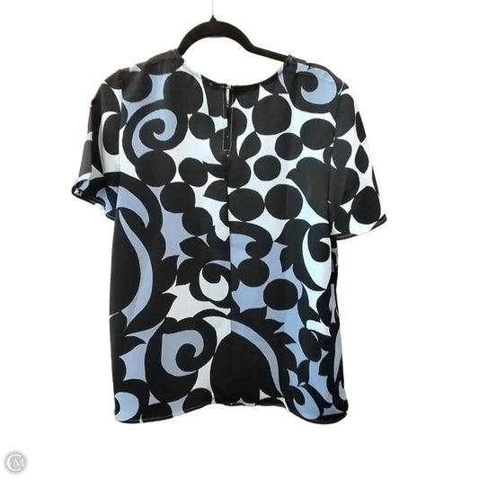 Blouse Short Sleeve By Ann Taylor In Blue, Size: M