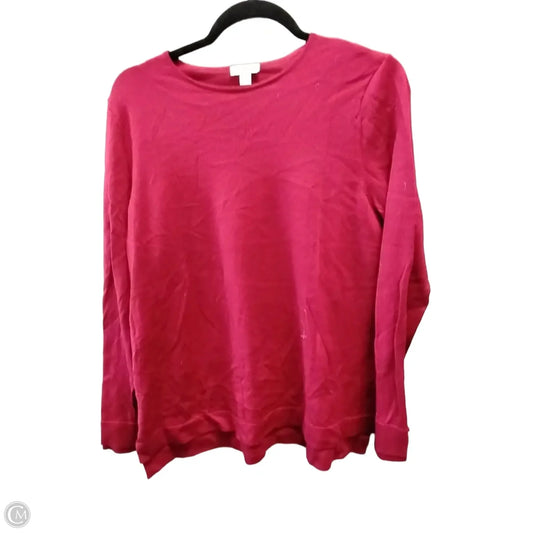 Top Long Sleeve By J. Jill In Red, Size: M