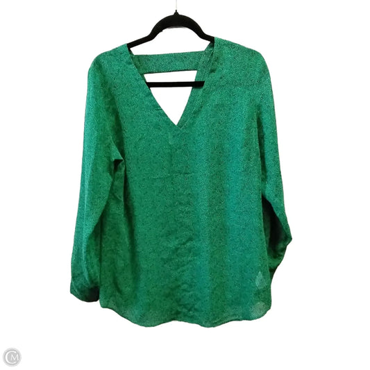 Blouse Long Sleeve By Cabi In Green, Size: M