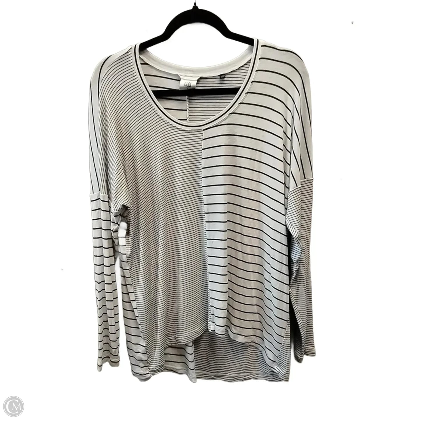 Top Long Sleeve By Cabi In Striped Pattern, Size: S