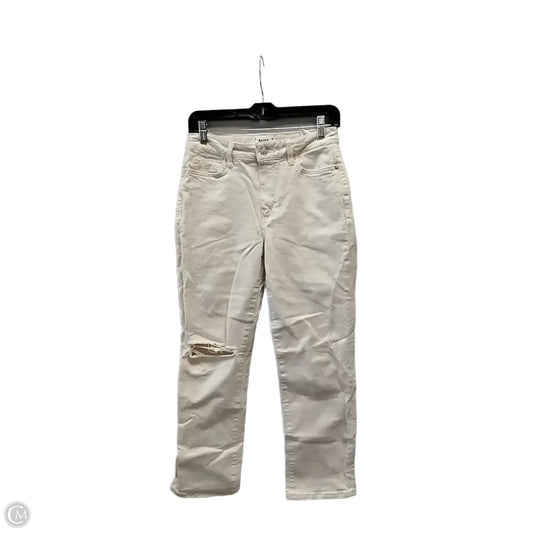 Jeans Straight By Paige In Cream, Size: 4