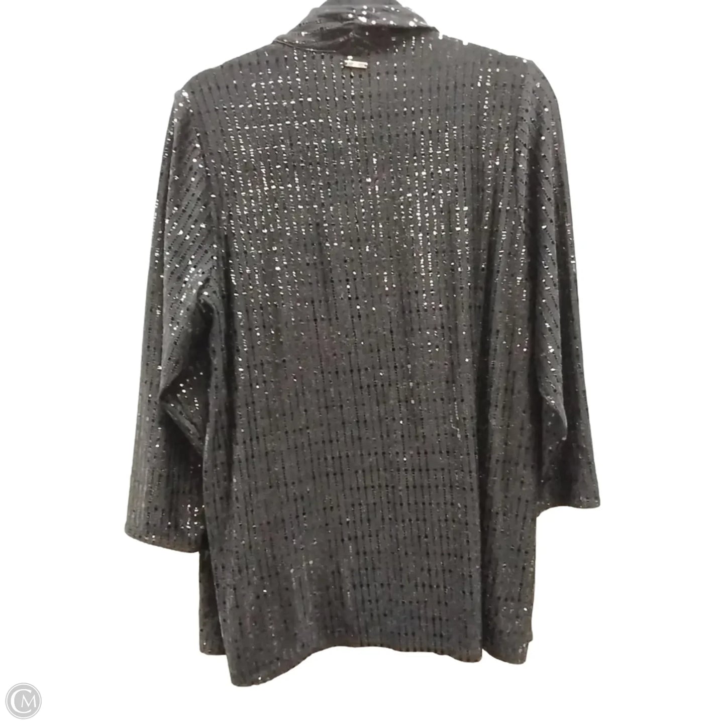 Top Long Sleeve By Anne Klein In Black, Size: 1x
