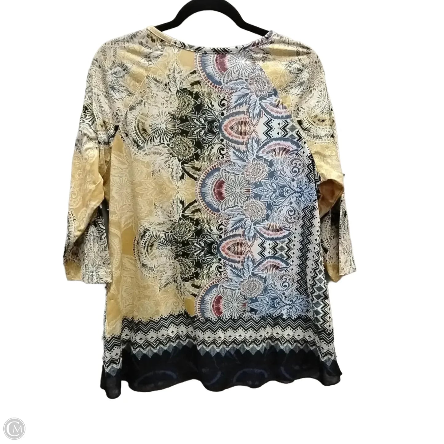 Top Long Sleeve By Christopher And Banks In Yellow, Size: Xl