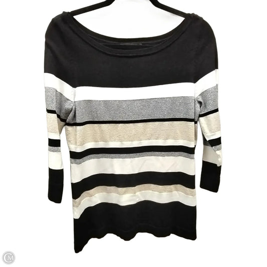Top Long Sleeve By White House Black Market In Striped Pattern, Size: M